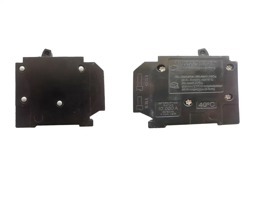 South America Market Plug in Type Black Body Circuit Breaker MCB