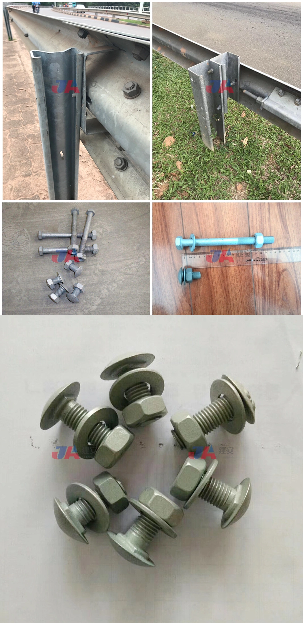 Highway Guardrail Accessories Steel Bolt and Nut for Sale