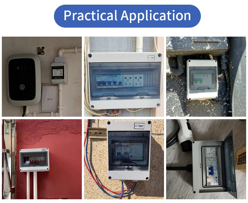 8 Ways Outdoor Waterproof Electrical Distribution Box Circuit Breaker MCB Power Plastic Junction Wire Box IP65