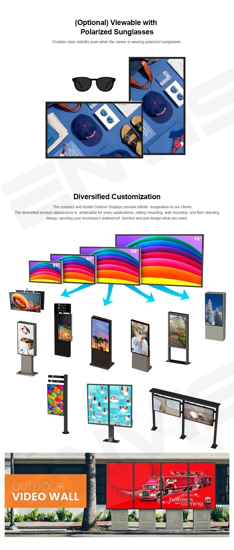 IP55 IP65 IP67 Touch Screen Outdoor Advertising Icd Display Digital Signage and Displays Waterproof Kiosk Totem Outdoor