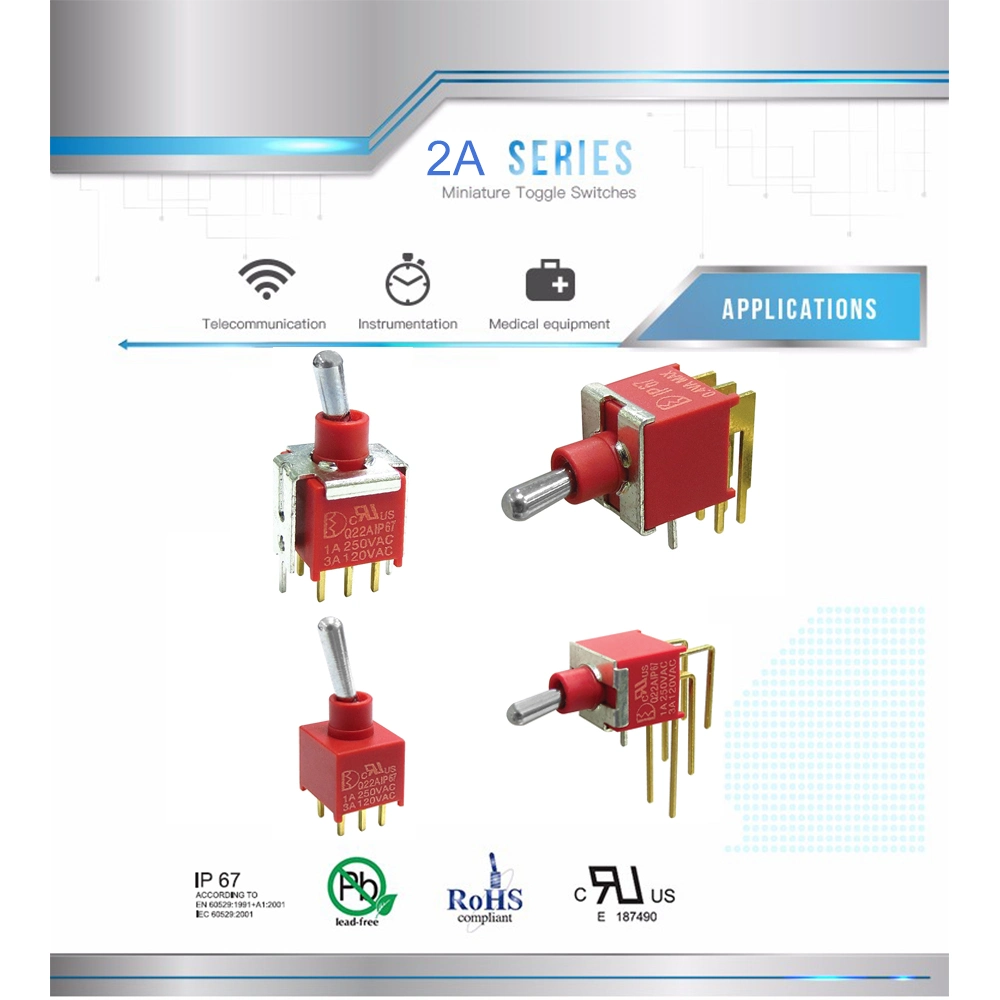 IP67 Sealed on-off Sub-Mini Toggle Switch