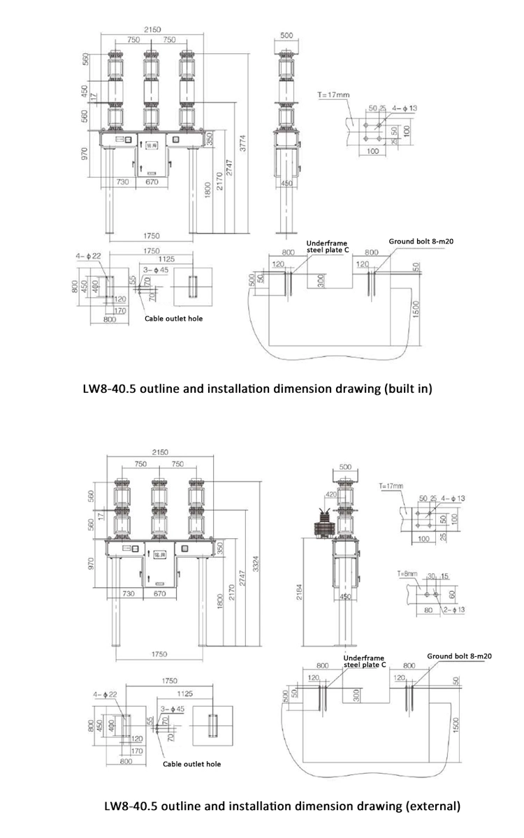 Sf6 Circuit Breaker Lw8 Sf6 Hv Overload Switch Circuit Breaker Load Switch