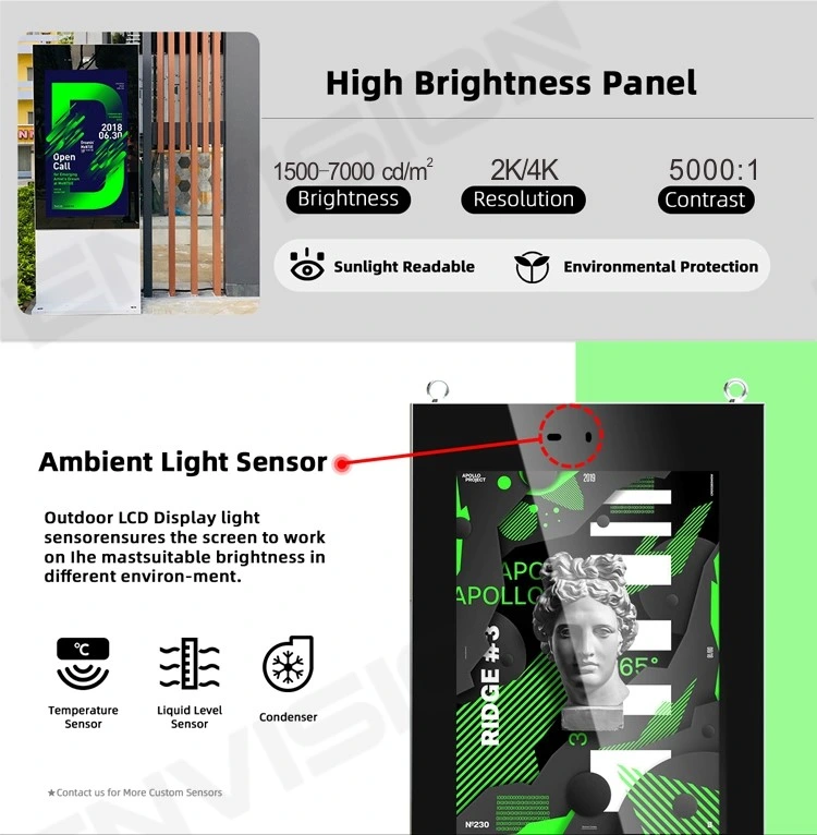 IP55 IP65 IP67 Touch Screen Outdoor Advertising Icd Display Digital Signage and Displays Waterproof Kiosk Totem Outdoor