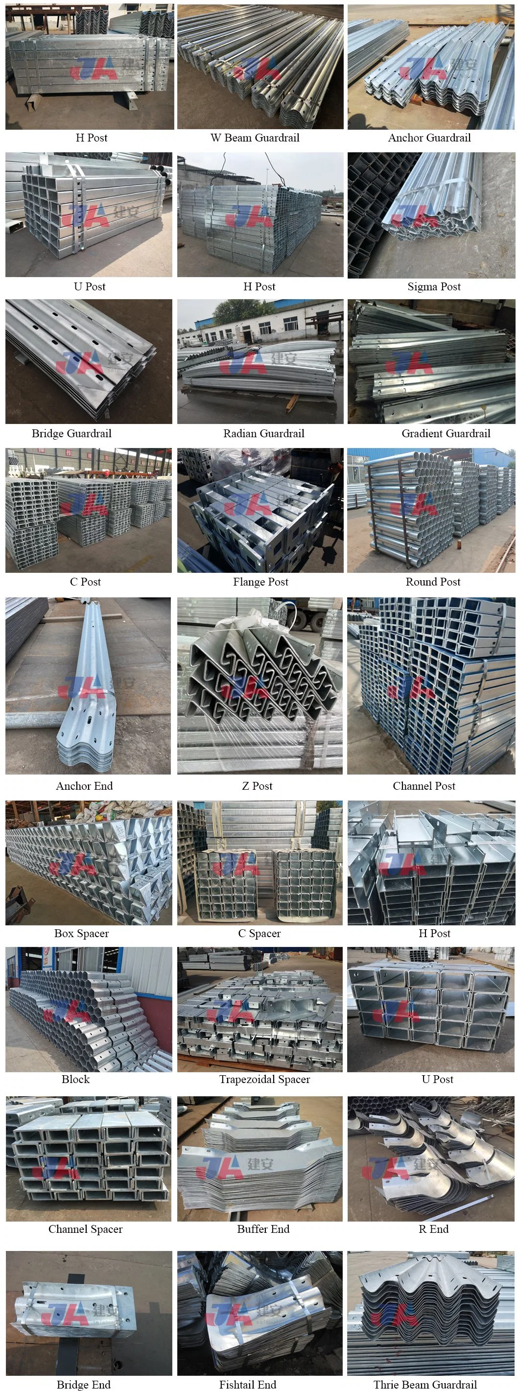 Galvanized Highway Guardrail Round Post for Sale