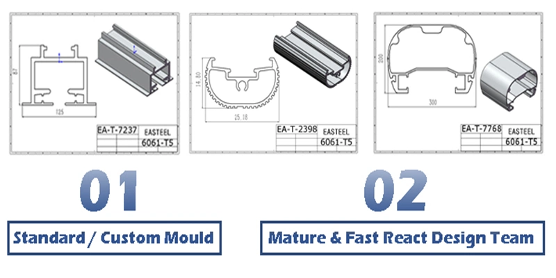 Anodizing Square Aluminum Hollow Profile Rail Accessory Industrial Curtain Wall Aluminum Profile