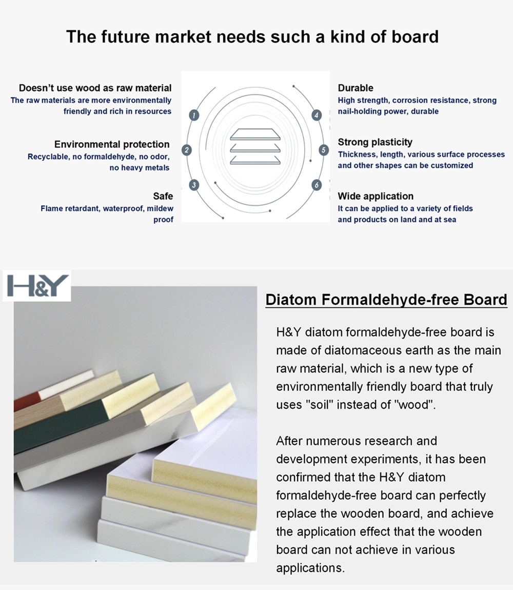 18mm Diatom Formaldehyde-Free Board PVC Board for Kitchen Cabinets