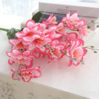 5 Forks Small Silk Flower Magnolia Home Decor Flower Artificial Narcissus Spray Flower