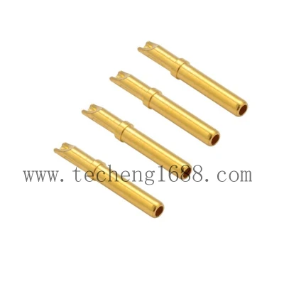 Brass Precision Contact Pin Connector 24K Gold Plated Banana Jack Banana Plug for Medical Devices
