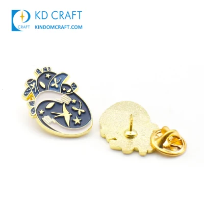 Manufacturer Custom Heart Shaped Shirt Brooch Lapel Pin Badge Soft Enamel Doctor Nurse Medical Pins for Men and Women