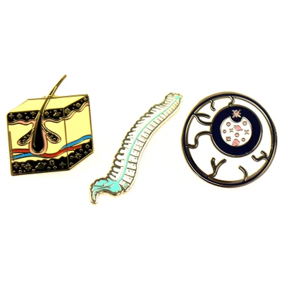 OEM Factory Custom Made Gold Plated Metal Alloy Decoration Badge Manufacturer Customized Brass Brooch Bespoke Wholesale Enamel Medical Uterus Shape Lapel Pin