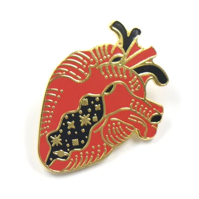 OEM Factory Custom Made Gold Plated Metal Alloy Decoration Badge Manufacturer Customized Brass Brooch Bespoke Wholesale Enamel Medical Uterus Shape Lapel Pin