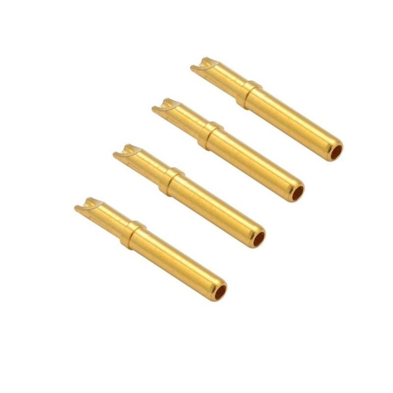 Brass Precision Contact Pin Connector 24K Gold Plated Banana Jack Banana Plug for Medical Devices