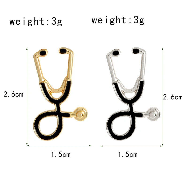 China Manufacturer Cheap Custom Medical Doctor Nurse Stethoscope Hard Enamel Lapel Pin