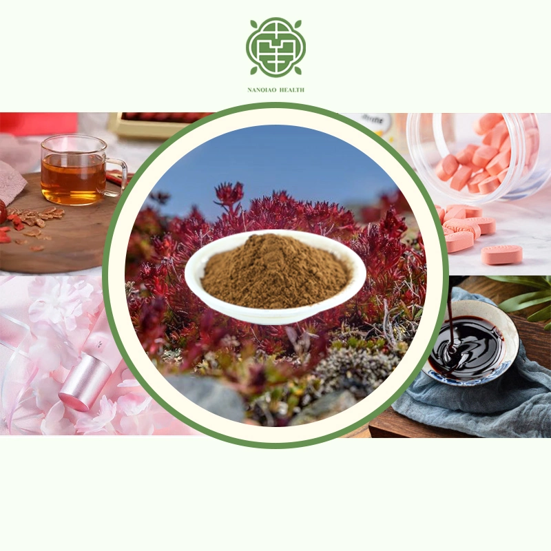 Nanqiao ISO Factory High Quality Pure Natural Rhodiola Rosea Extract Powder 1%-10%, Rosavin: 2%-10%, Total Rosavins 3%-12%