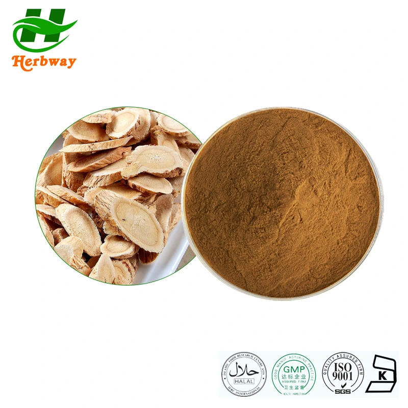 Herbway Herbal Extract Kosher Halal Fssc HACCP Certified Astragaloside 0.3%~98% Immunity Enhancer Astragalus Root Extract