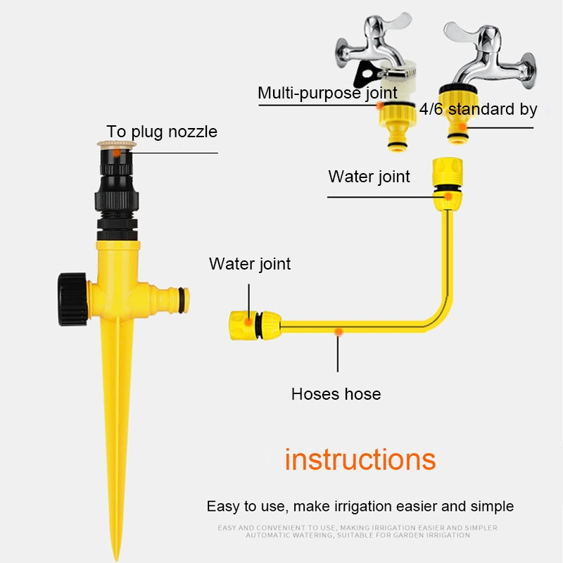 Adjustable 360 Degree Sprinkler Automatic Lawn Irrigation Head Plant Watering System in-Ground Sprinkler Irrigation Device