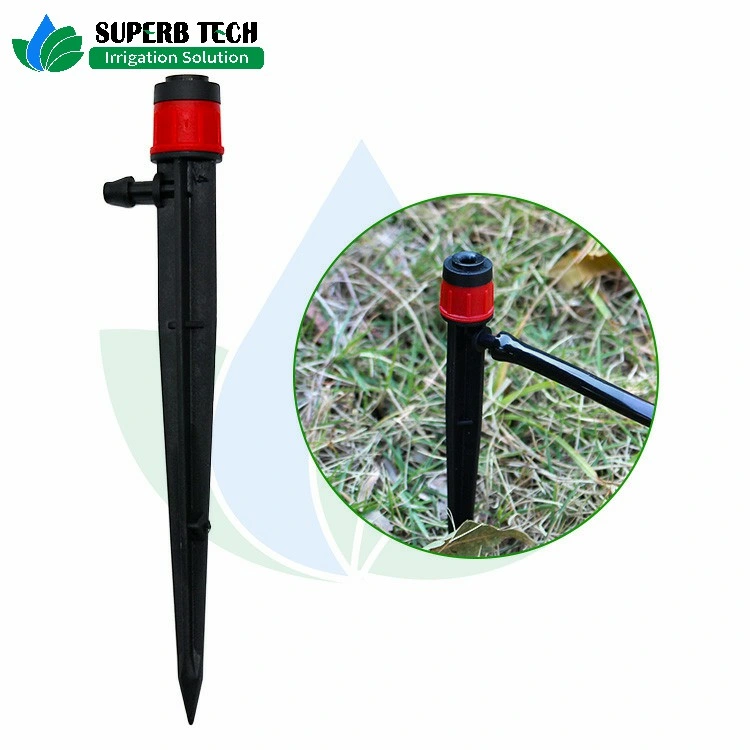 Garden Sprinkler Plastic Adjustable Dripper Bubbler on Stake