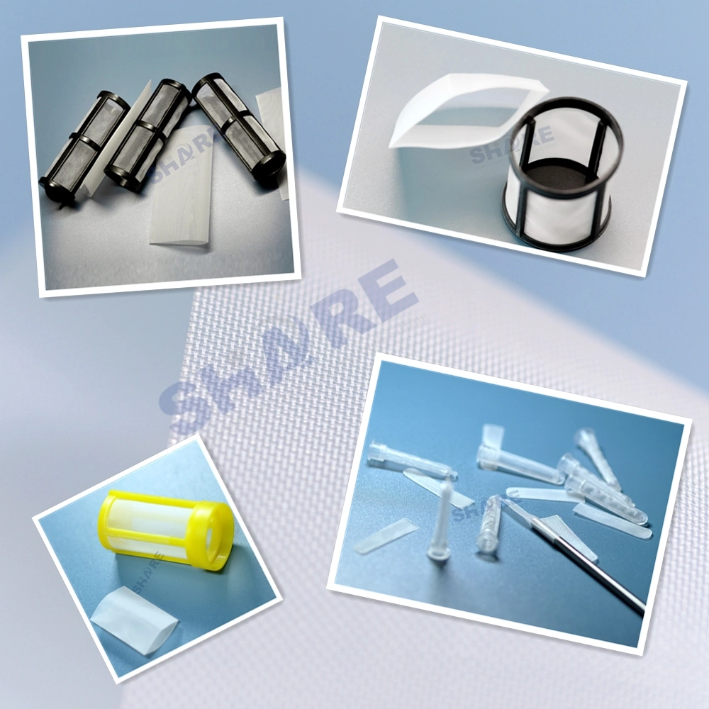 PP Filter Mesh Micro Tubes, Tubes, Tube Cuts, Rectangles, Segment, One End Sealed, Two Open Ends