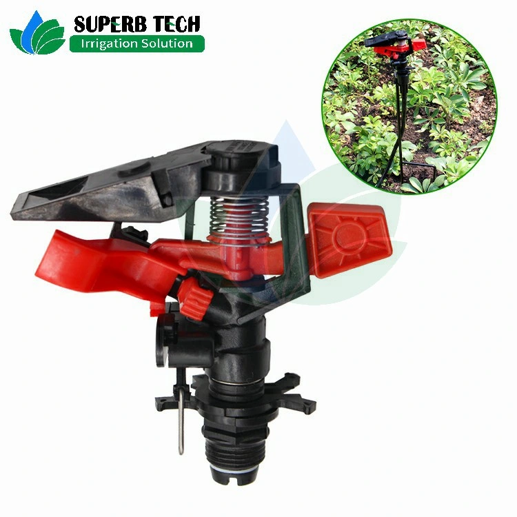 Farm Irrigation System Plastic Adjustable Full Circle Impact Sprinkler Sprayer