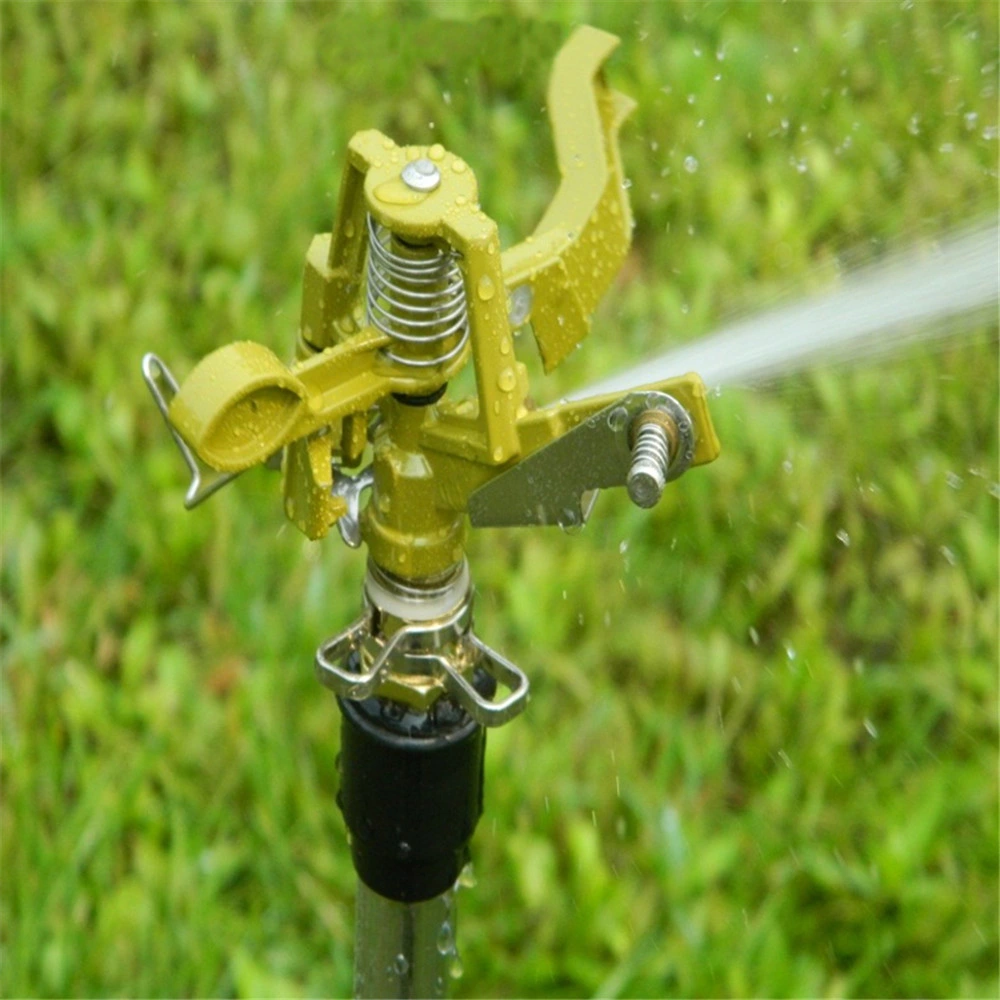 Garden Rotating Rocker Impact Sprinkler 1/2 Inch Male Thread Brass Lawn Watering Adjustable Nozzle Irrigation Sprinkler