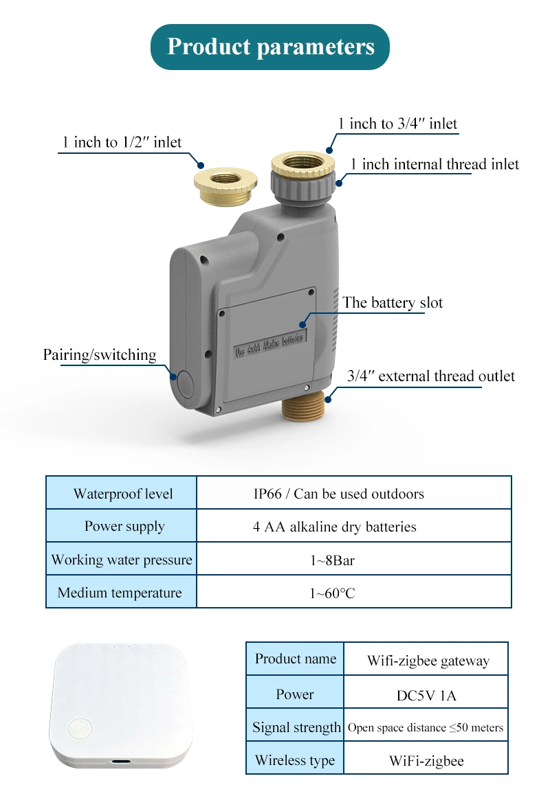 Zigbee Smart Hose Faucet Timer with Wi-Fi Hub