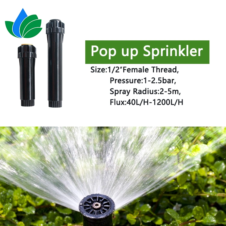 Customizable Height Pop up Sprinkler with 1/2inch Female Thread Drip Irrigation Sprinkler