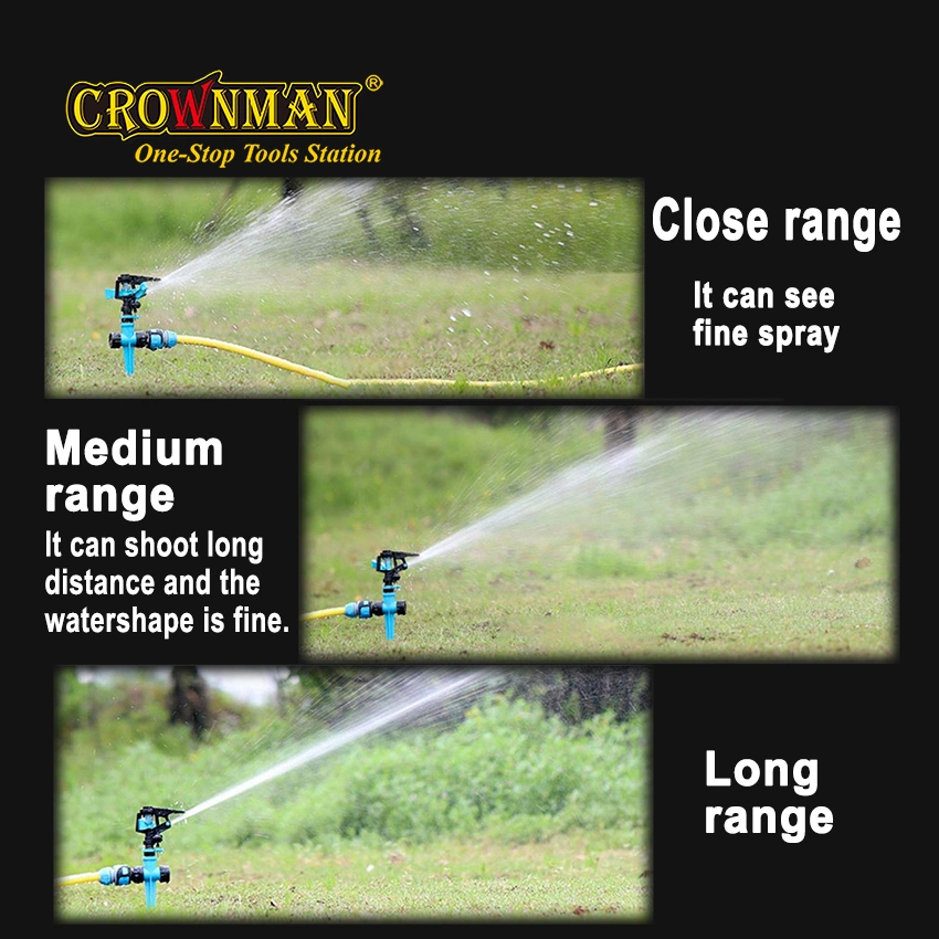 Crownman Garden Tools Impulse Sprinkler with Plastic Spike ABS Material for Irrigation