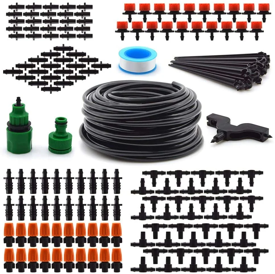 Garden DIY Micro Automatic Drip Irrigation Kit with Water Tap Pipe Tee