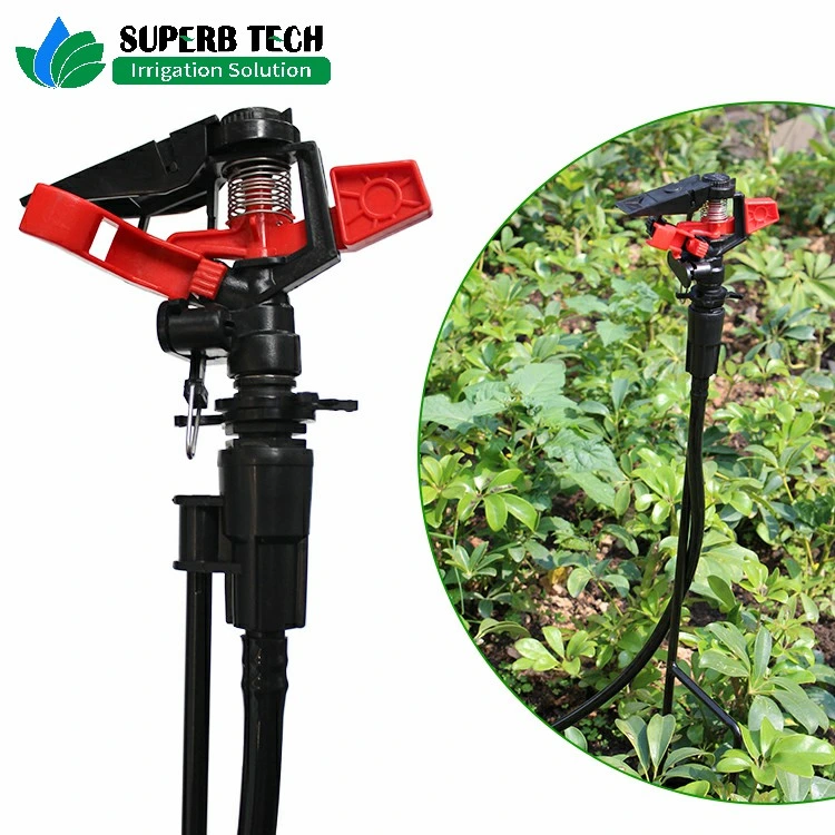 1/2 Inch Plastic Adjustable Impact Sprinkler for Garden Farm Irrigation System