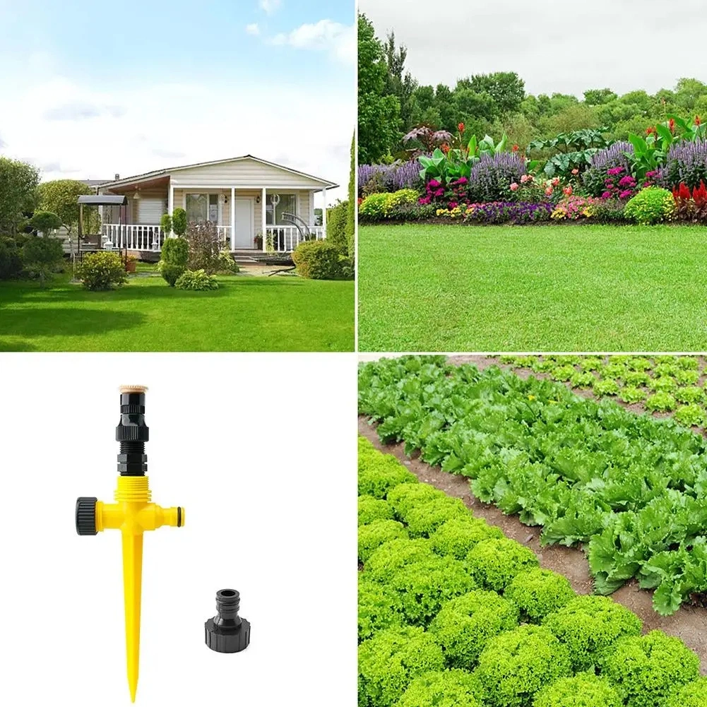 360&deg; Garden Sprinkler Rotation Irrigation Watering System Automatic Agriculture Lawn Farm Greenhouse Spray Nozzle Tool