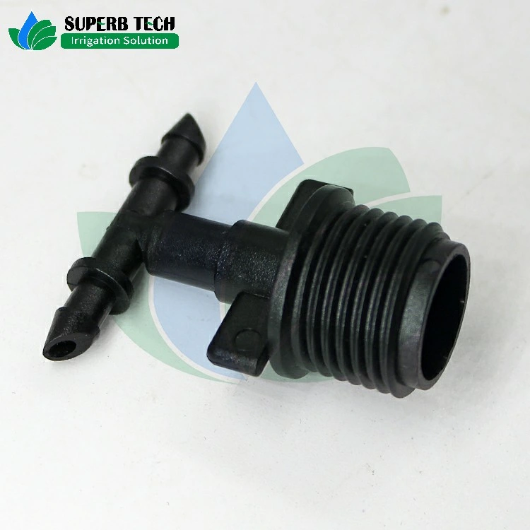 Micro Sprinkler Fitting Connector 1/2inch Male Thread Barb Tee Adaptor Irrigation Micro Sprinkler Fogger Mister