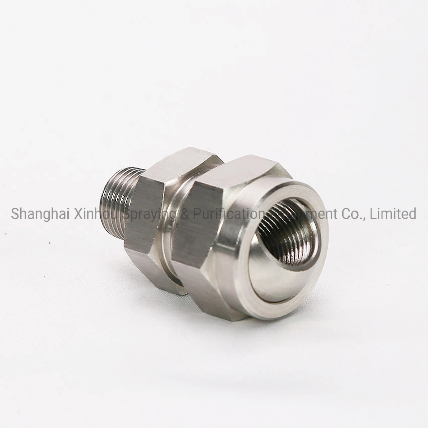 1/4 304 316 Stainless Steel Brass Adjustable Swivel Ball Joint Adaptor Fittings Spray Nozzle