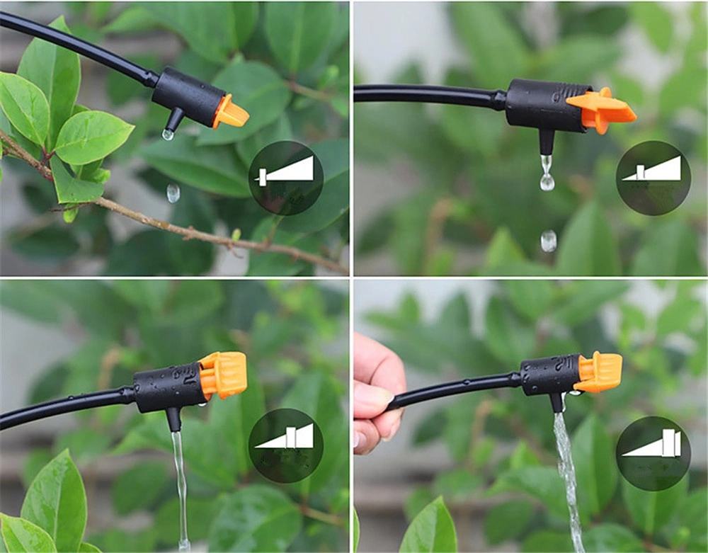 Adjustable Irrigation Dripper 4mm Micro Drip Irrigation Emitter for Garden Agricultural Watering System