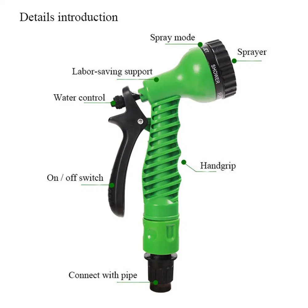 25-150FT Flexible Water Hose Magic Expandable Garden Pipe 7 in 1 Spray Gun Garden Irrigation Car Washing Sprinklers