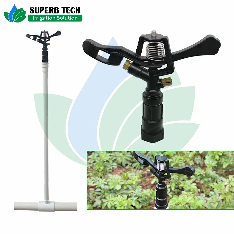 Female Thread Plastic Impact Sprinkler 360 Degree Rotating Sprayer for Irrigation