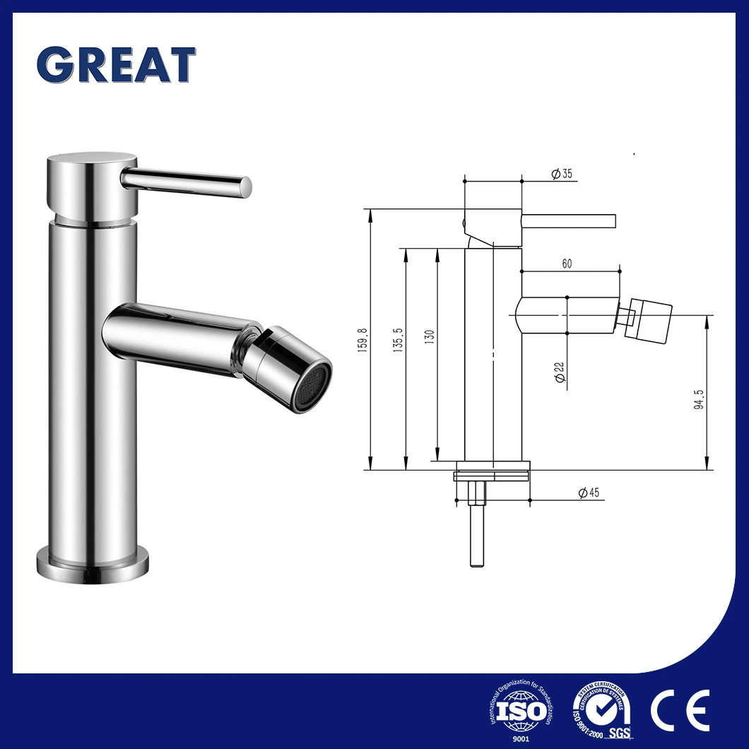 Great Hand Held Bidet Faucet Suppliers Gl32107A321 Chrome Single Lever Bidet Faucet Corrosion-Resistant Bidet Faucet Wholesale Faucet Bidet Sprayer for Toilet