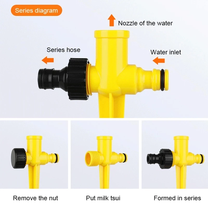 Adjustable 360 Degree Sprinkler Automatic Lawn Irrigation Head Plant Watering System in-Ground Sprinkler Irrigation Device