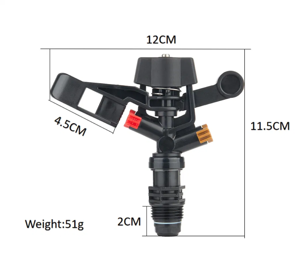 1/2 Impact Plastic Pulsator Sprinkler for 360 Impulse Sprinkler