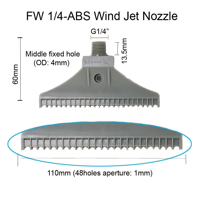 Wind ABS Plastic Flexible Compressed Air Blowing Spray Nozzle