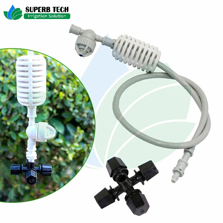 Greenhouse Irrigation System Micro Watering Plastic Four Outlet Fogger Sprayer