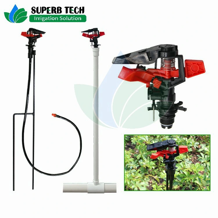 Farm Irrigation System Plastic Adjustable Full Circle Impact Sprinkler Sprayer