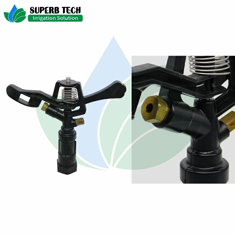 Female Thread Plastic Impact Sprinkler 360 Degree Rotating Sprayer for Irrigation