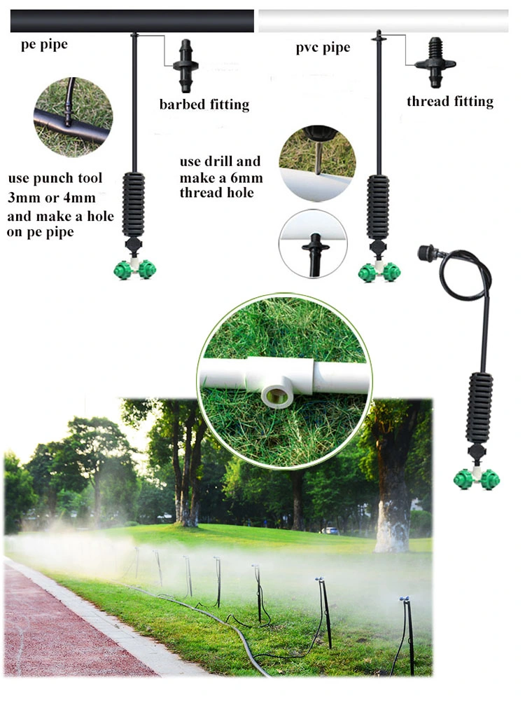 Atomizing Micro Sprinkler Four Outlet Mist Atomizing Micro Sprinkler for Drip Irrigation System