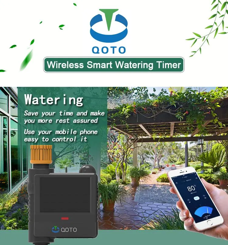 Garden Drip Irrigation Home Phone APP Control Solar Panel Smart Outdoor Water Valve Timer Controller System