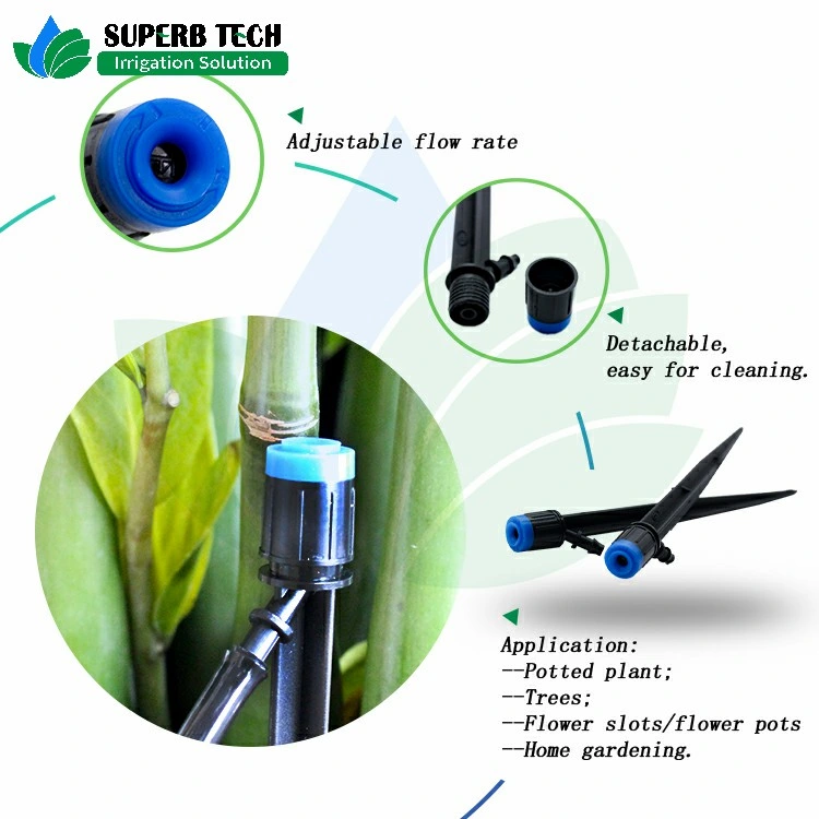 Greenhouse Irrigation System Plastic Adjustable Dripper Sprayer