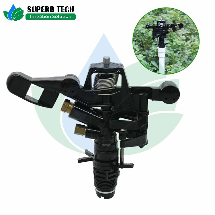 Plastic Adjustable Full Circle Impact Sprinkler for Garden Irrigation Tool