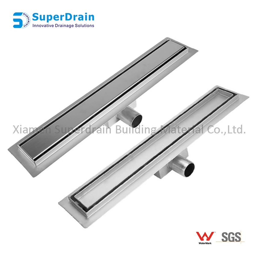 Suditek Ss Shower Floor Drain Linear Tile Grating Wih Flange