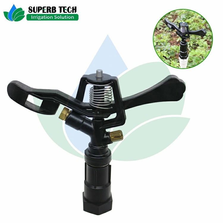 Female Thread Plastic Impact Sprinkler 360 Degree Rotating Sprayer for Irrigation