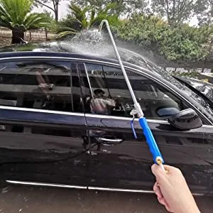 High Pressure Power Washer Wand, Hydro Jet Water Hose Nozzle, Watering Sprayer Cleaning Tool, Wand Lance for Gutter Patio Car Pet Window Glass Blue