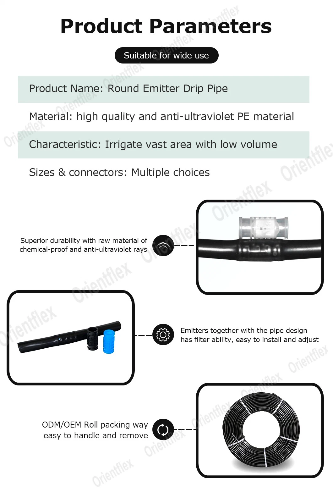 Inline Drip Water Irrigation Tubing for Flower Beds Raised Beds